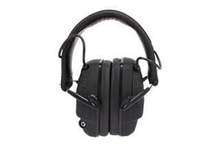 Sig Sauer AXIL TRACKR Electronic Earmuffs in Black have a metal frame